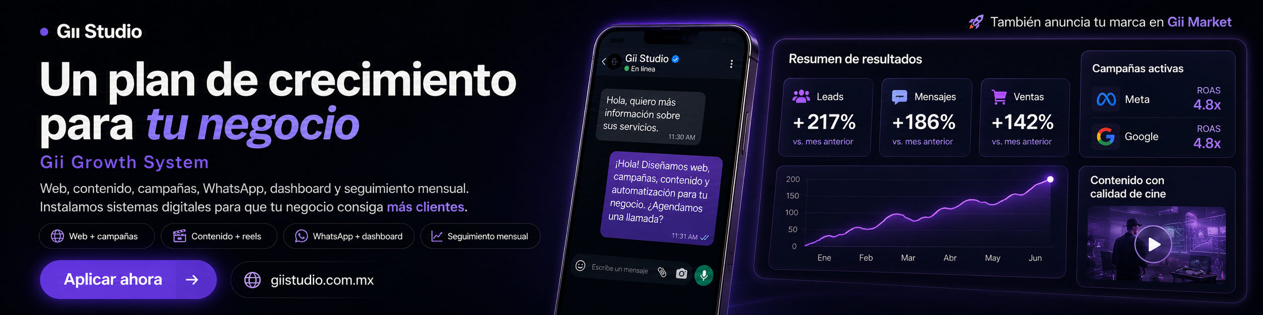 Gii Studio — sistema de crecimiento para tu negocio